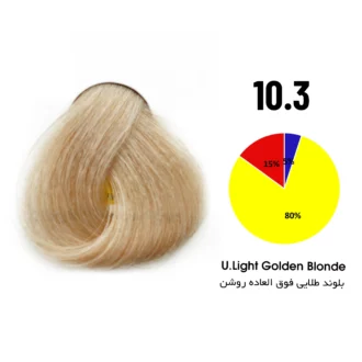 رنگ مو بلوند طلایی فوق العاده روشن شماره 10.3 تونی 100 میل
