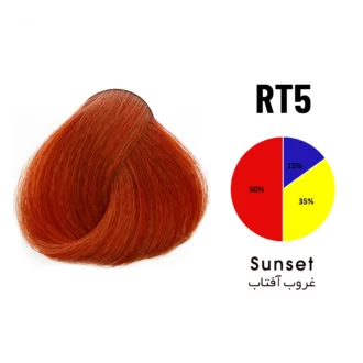 رنگ مو غروب آفتاب شماره RT5 تونی 100 میل