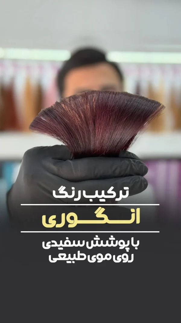ترکیب رنگ انگوری پوشش سفیدی