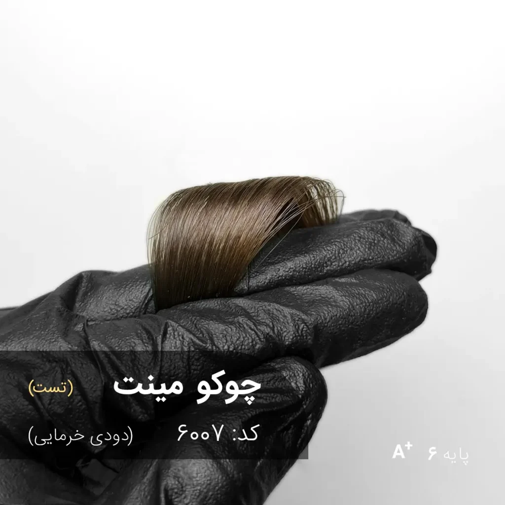 رنگ موی چوکومینت (دودی خرمایی) روی پایه دکلره 6 با تناژ حرفه‌ای و طبیعی