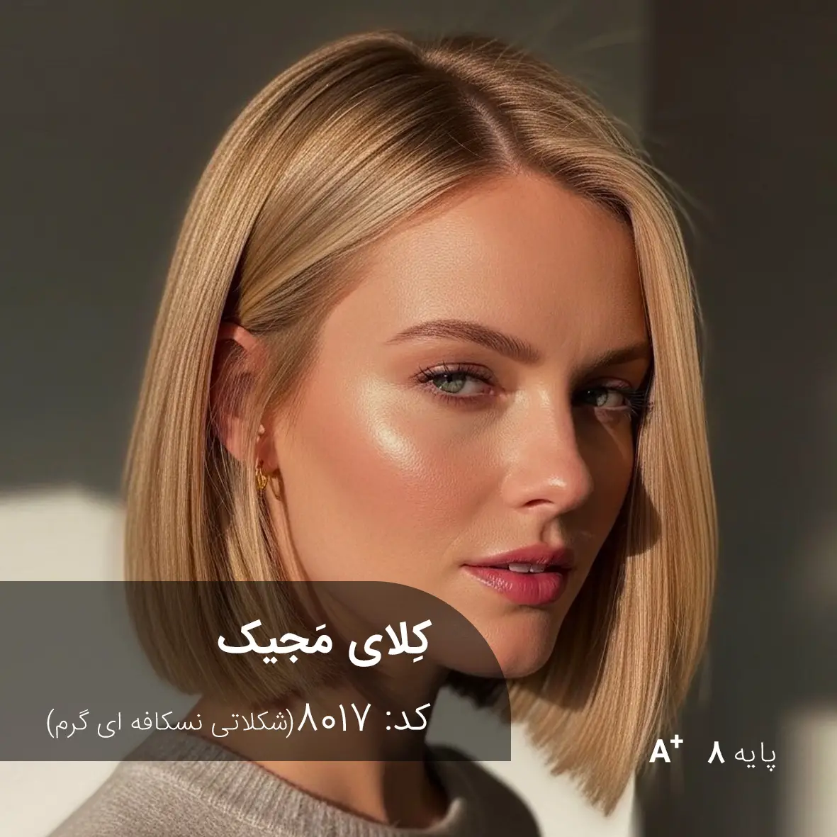 ترکیب رنگ کِلای مَجیک (شکلاتی نسکافه ای گرم) کد 8017 رنگ موی کلای مجیک شکلاتی نسکافه ای گرم روی موهای پایه دکلره 8 با درخشندگی طبیعی