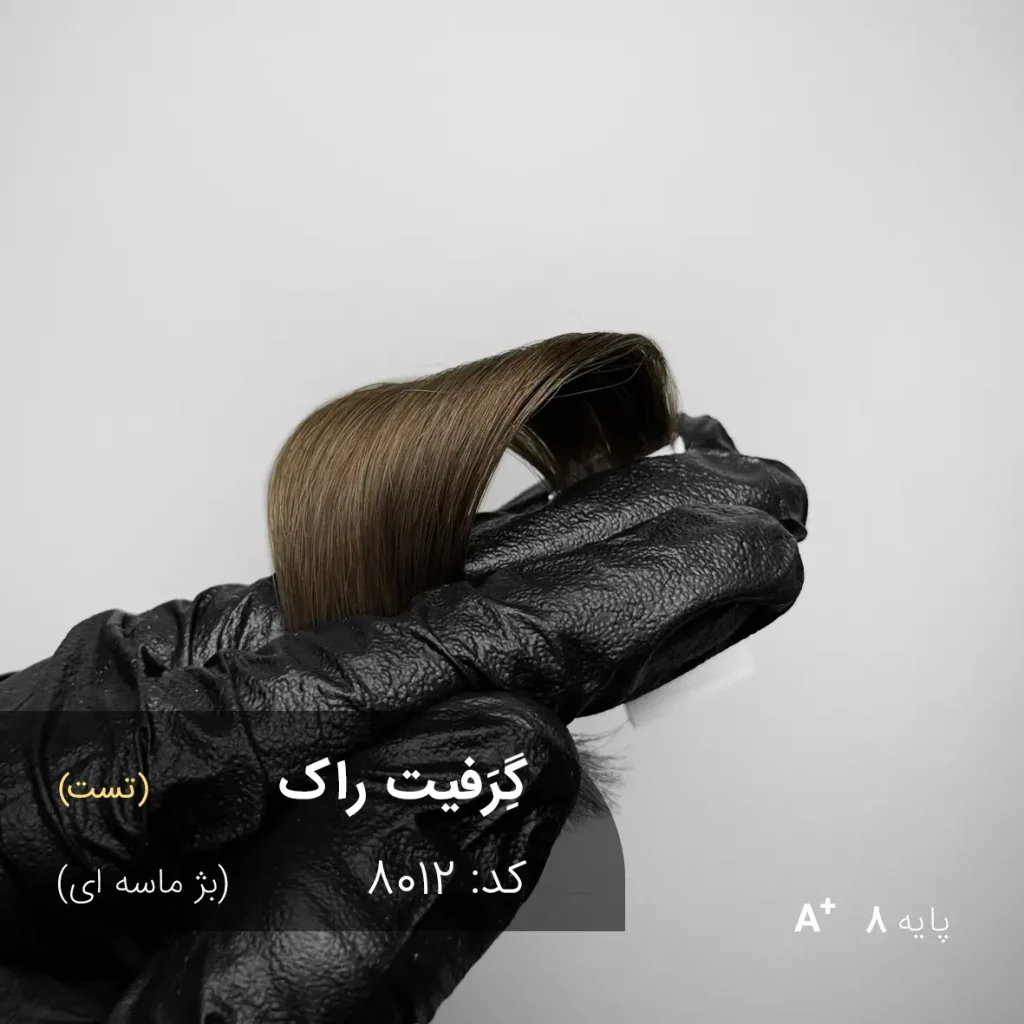 رنگ موی گرافیت راک بژ ماسه ای روی موهای پایه دکلره 8 با درخشندگی طبیعی